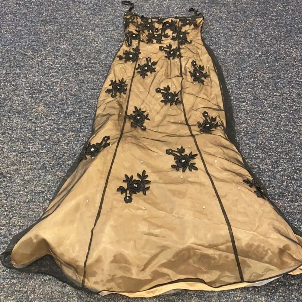 Strapless Sheer Layered Gown sz. 4